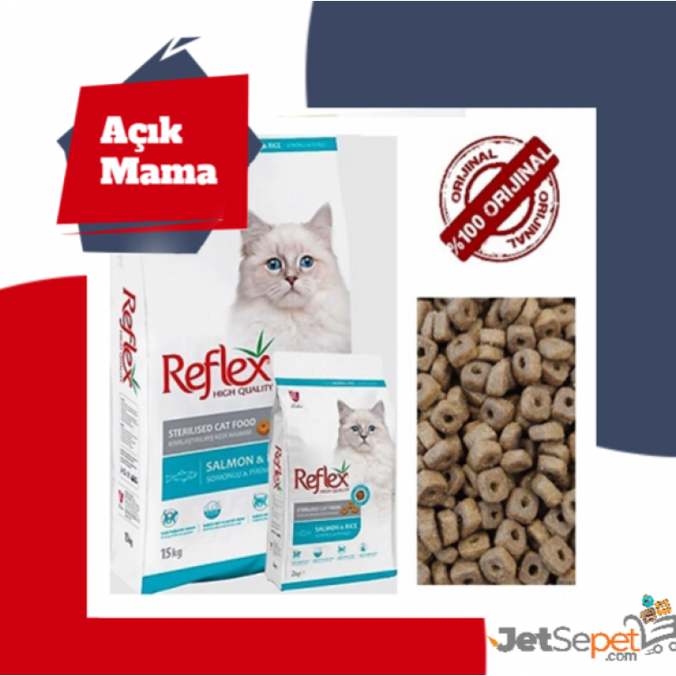 Reflex Sterilsed Fish Adult Cat Food Açık Kedi Maması Paketten Bölme 500 gr