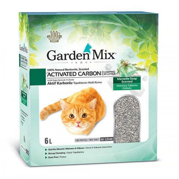 Garden Mix Actif Karbon Marsilya Sabunlu Kedi Kumu 6 lt